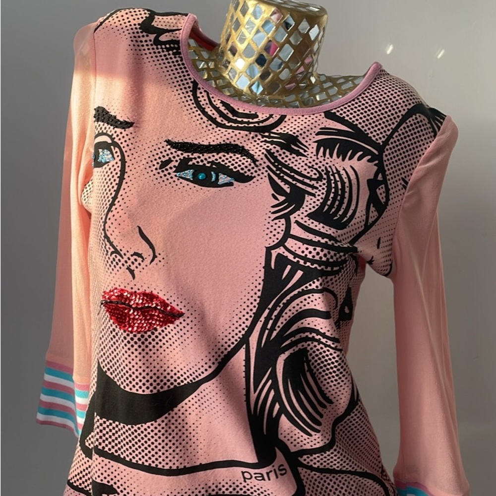 Pop Art Graphic Long Sleeve Top
